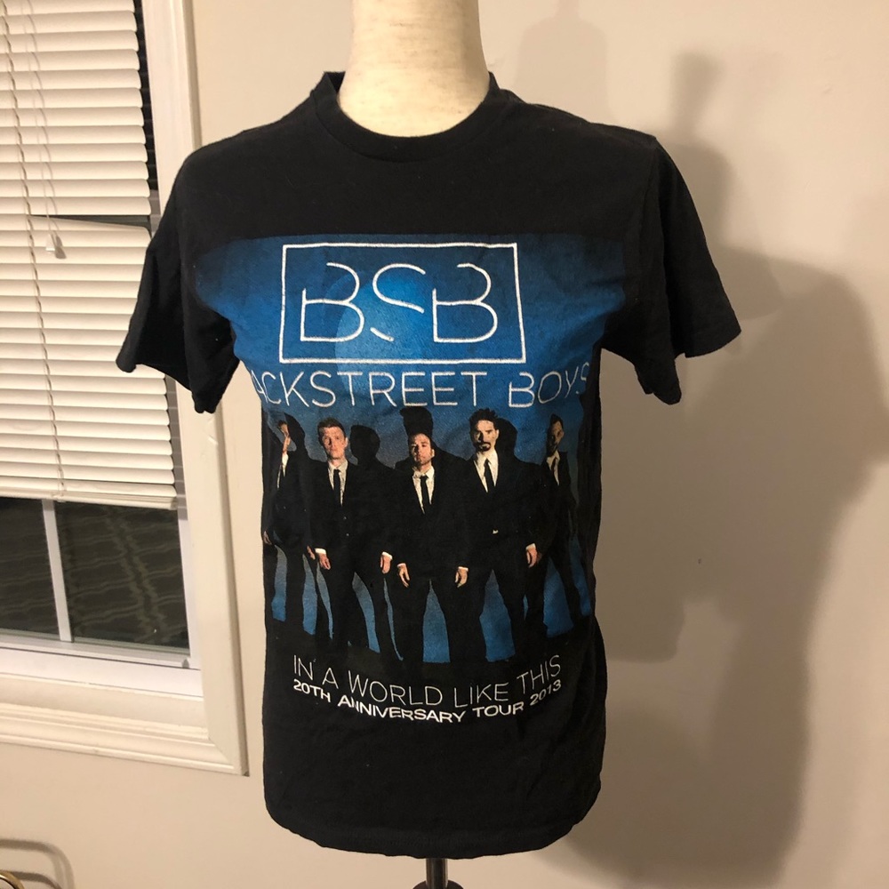 Backstreet Boys 20th Anniversary Tour 2013 T-Shirt Black Small BSB Concert Tee‎